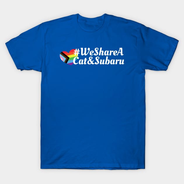 We share a cat and a subaru
